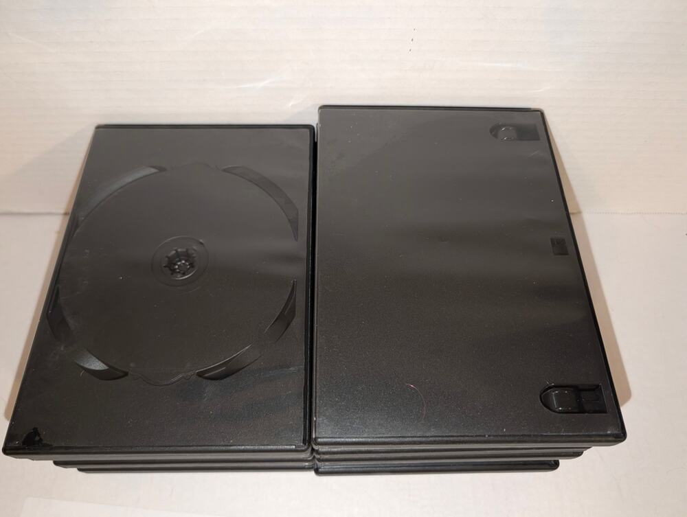Lot of 15 DVD Movie Cases Empty Single Disc Black Nice